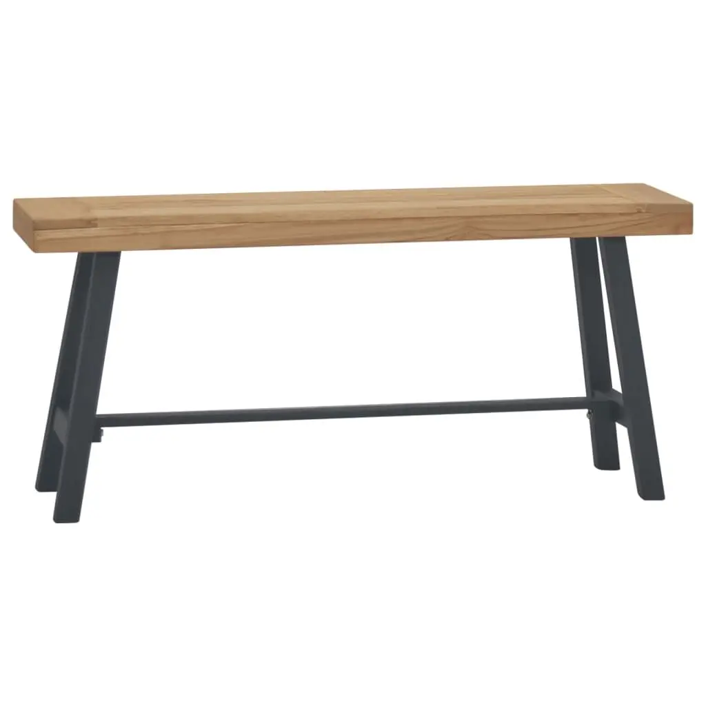 Bench 43.3 Inches Solid Wood Teak Outdoor Indoor Seating