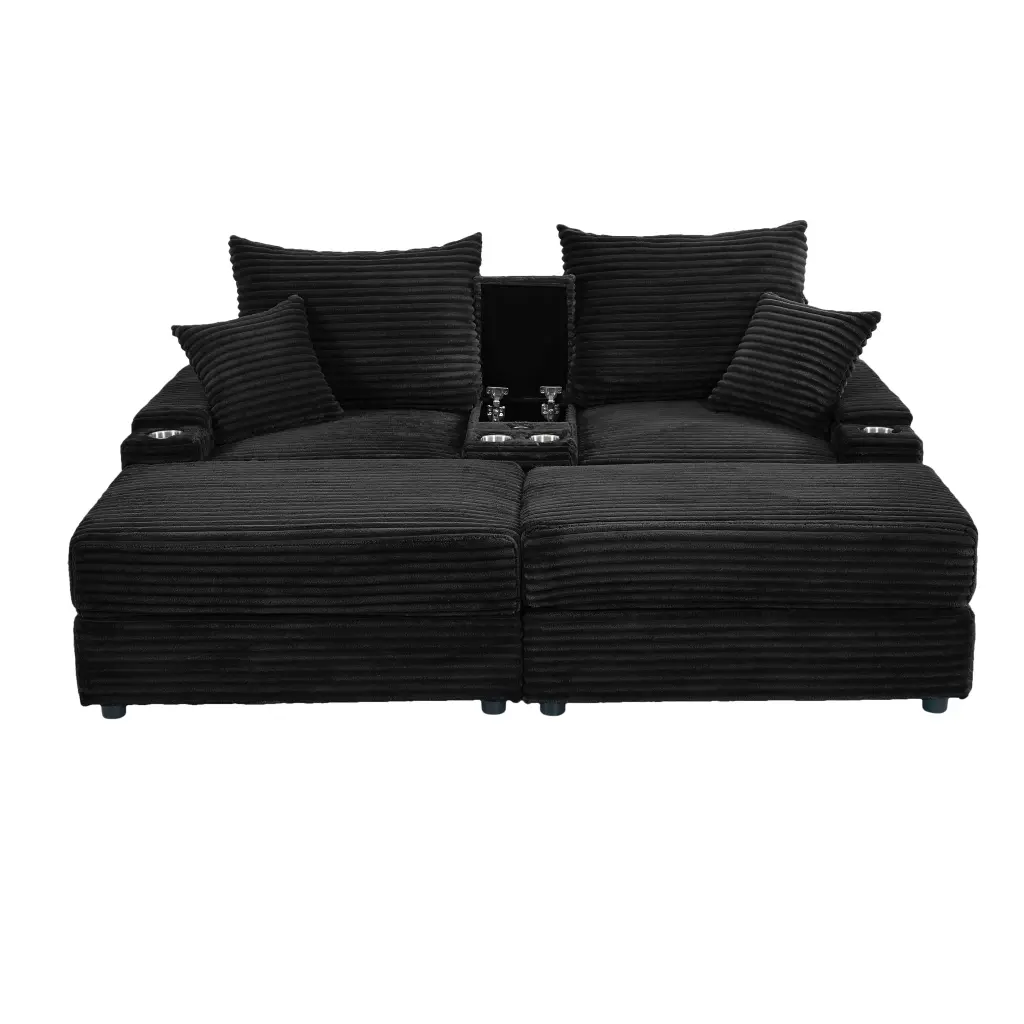 Black Plywood 2 Seat Bench nan kun