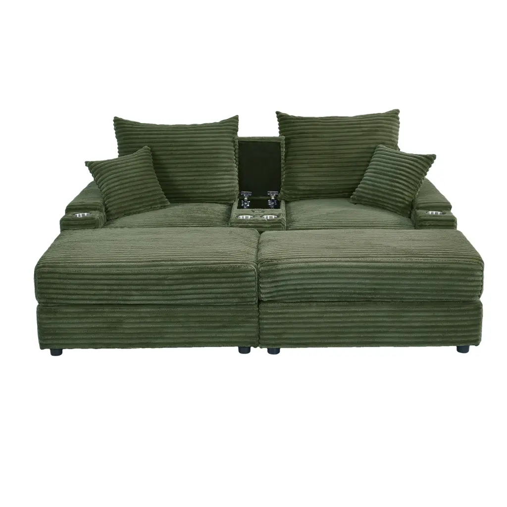 Green Plywood 2-Seat Bench Indoor or Outdoor Use nan kun