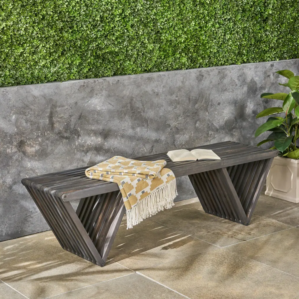 Metropol Bench Dark Grey Timber Modern Seating nh-comfortcove