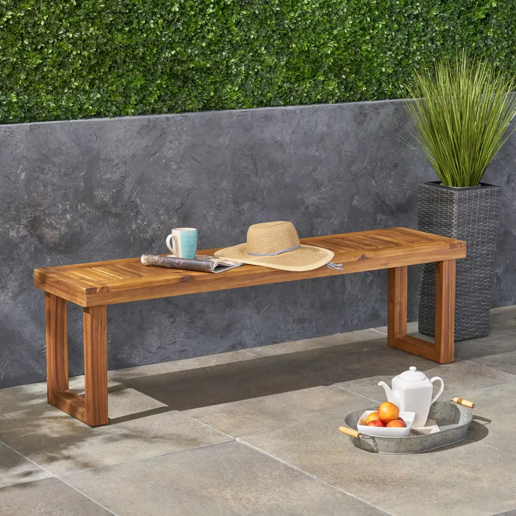 Nestor Bench, Natural Natural Acacia Wood nh-gardenpara