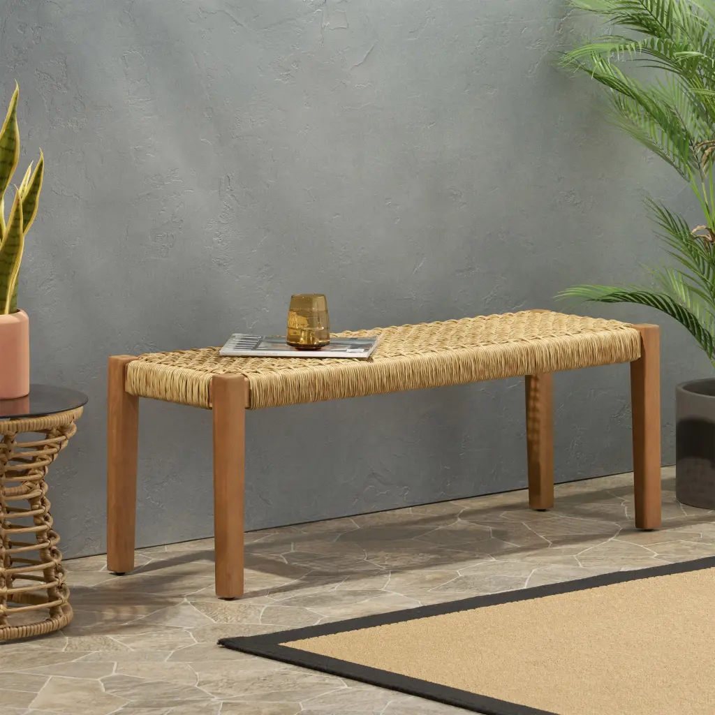 Angie Bench Teak Acacia Timber Durable Outdoor Furniture nh-lapalma