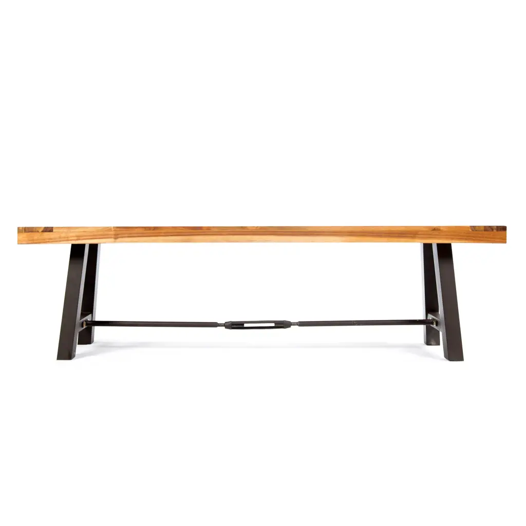 Catriona Bench Rustic Metallic & Timber Entryway Seating nh-perfect home