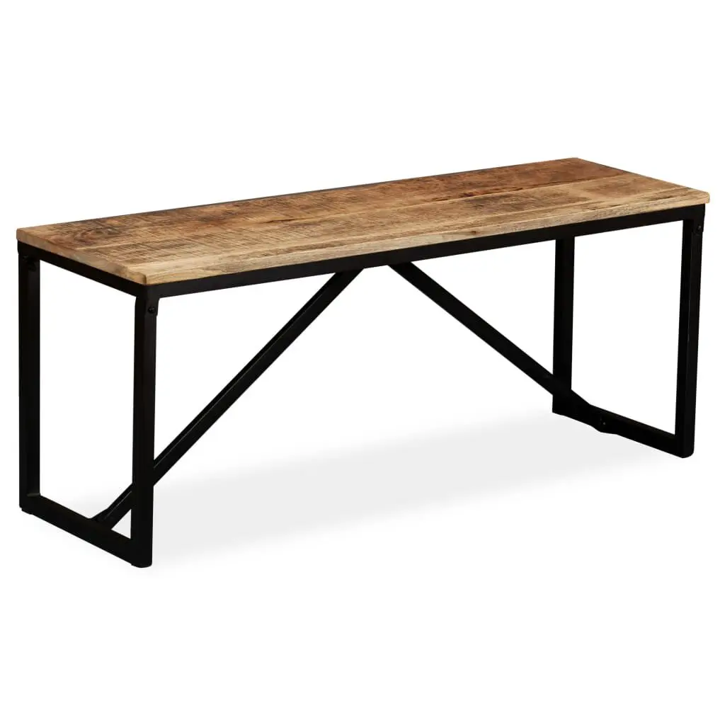 Solid Mango Wood Bench 43.3x13.8x17.7 Inches Indoor or Outdoor Use