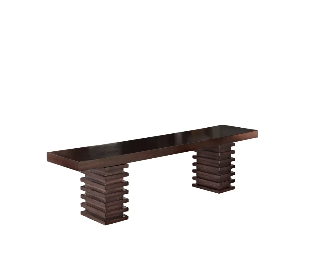 Briana Bench Brown Timber Wooden Seat Home Decor steve silver furniture