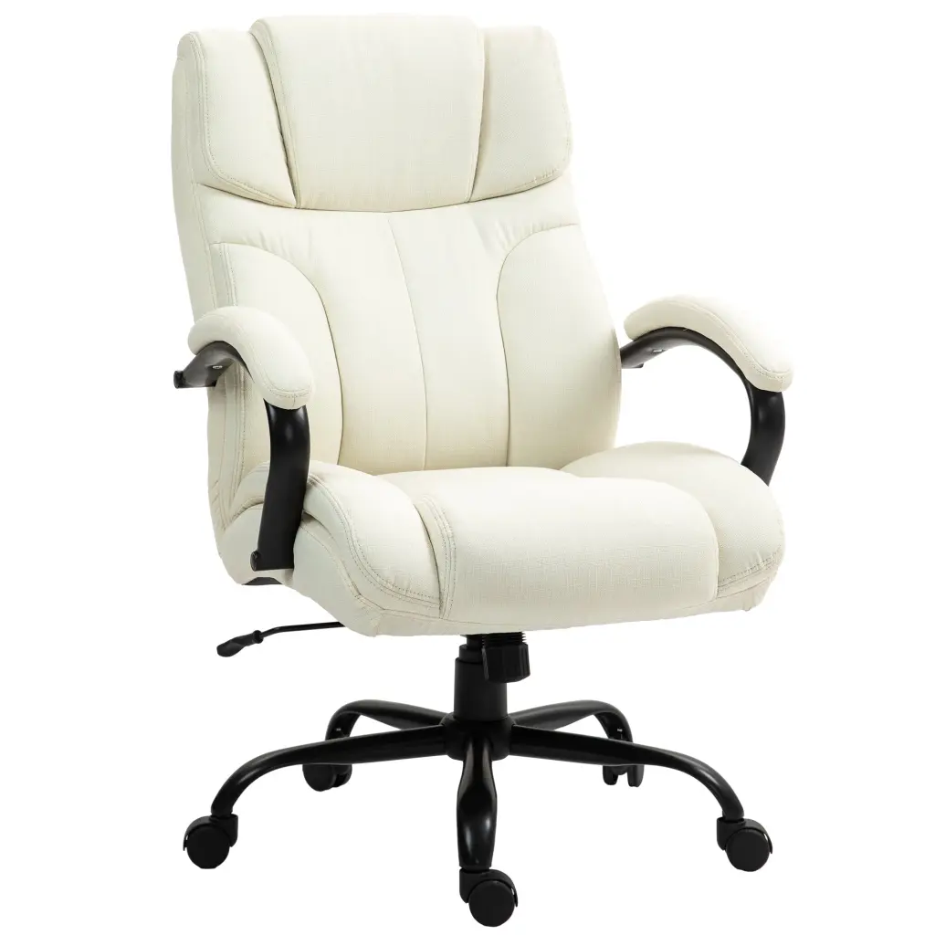 Vinsetto 500Lbs Big And Tall Stationery Chair Wide Seat Executive Comfort aosom business