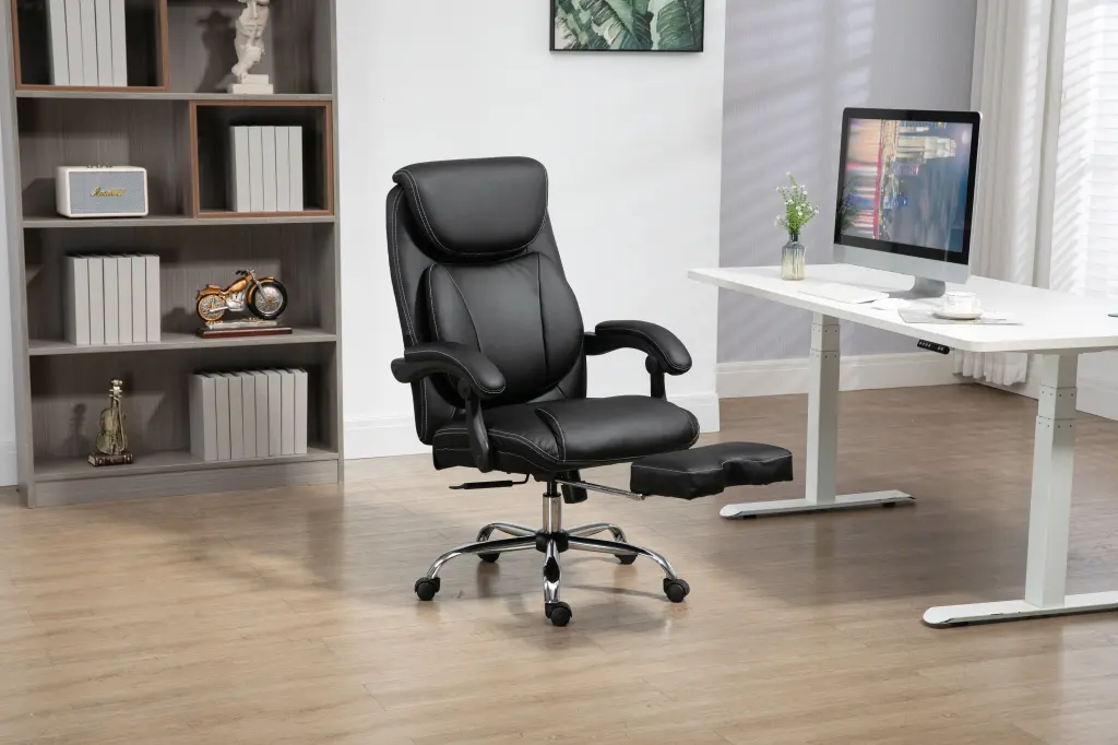 Big And Tall Office Chair PU Leather High Back Ergonomic Office Chair gardenia home furnishings