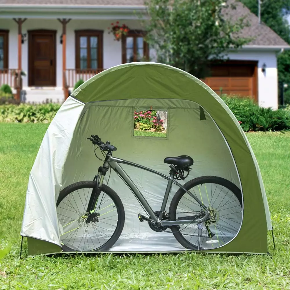 210D Waterproof Bike Tent Weather Resistant Fabric Secure Shelter
