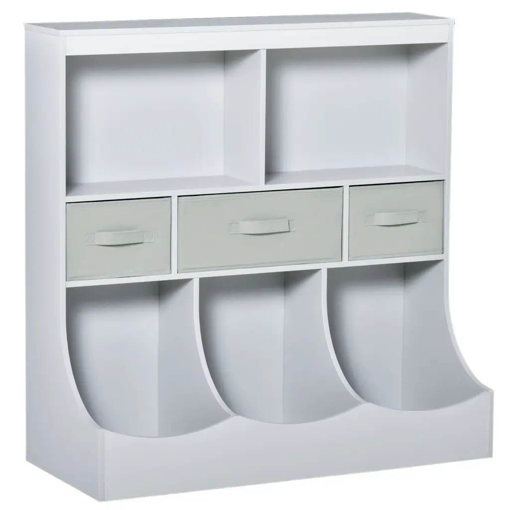 Homcom Kids Bookcase Toy Storage Cabinet Children Presentation Organizer aosom business