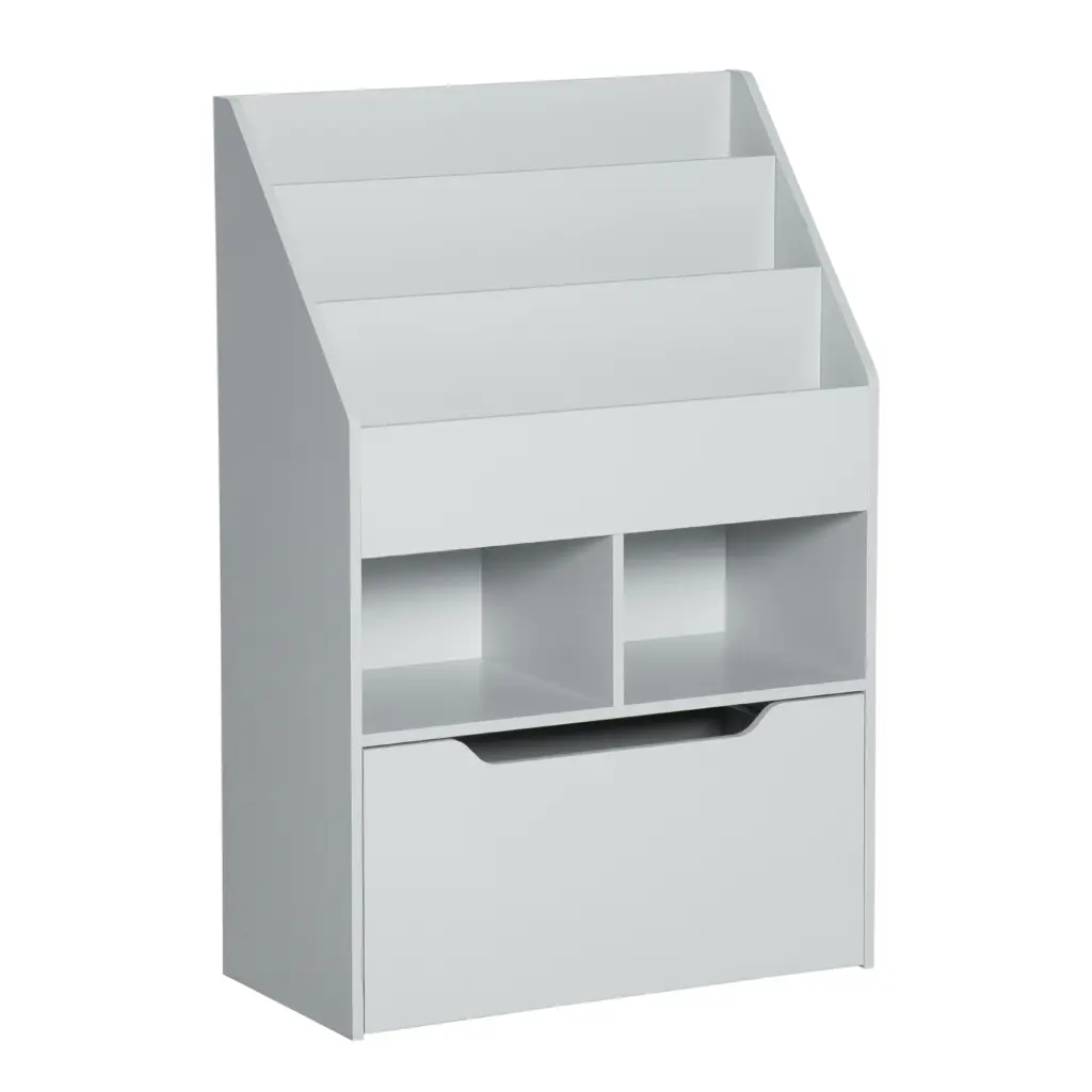 Kids Bookcase Multi Shelf Organizer Storage Drawer Books aosom business