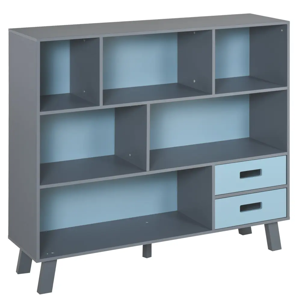 3 Tier Child Bookcase Open Shelves Cabinet Floor Standing Cube Storage aosom business