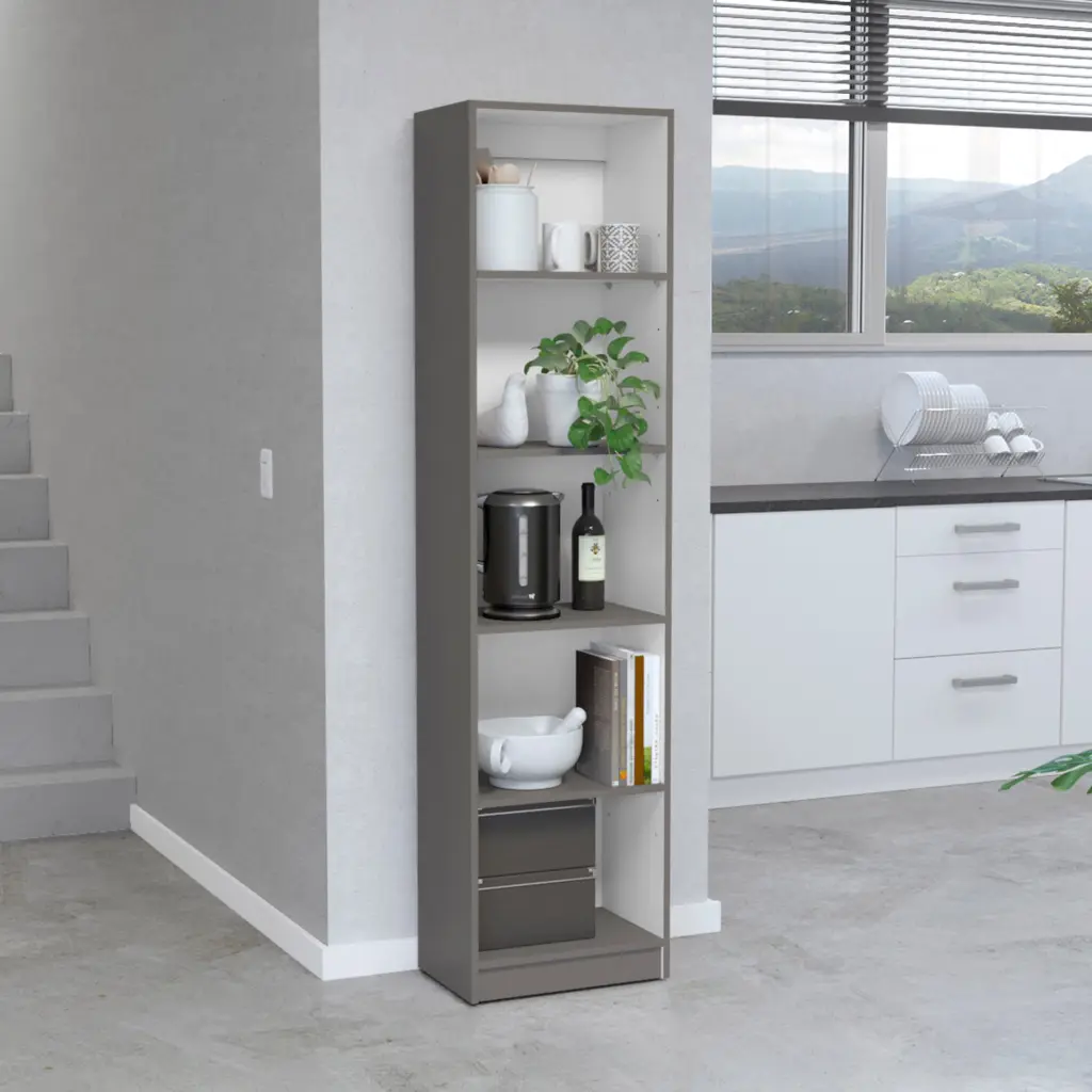 Vinton Xs Bookcase Space-saving Bookshelf Multiple Shelves Matt Gray rta mubles colombia