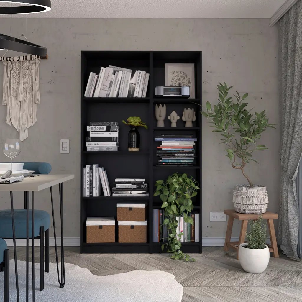 2 Piece Bookcase Living Room Set Storage Cabinet 42 Inch Wide 9 Shelves rta muebles colombia