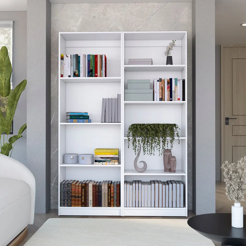 2 Piece Bookcase Living Room Set Storage Cabinet 49 Wide And 9 Shelves rta muebles colombia