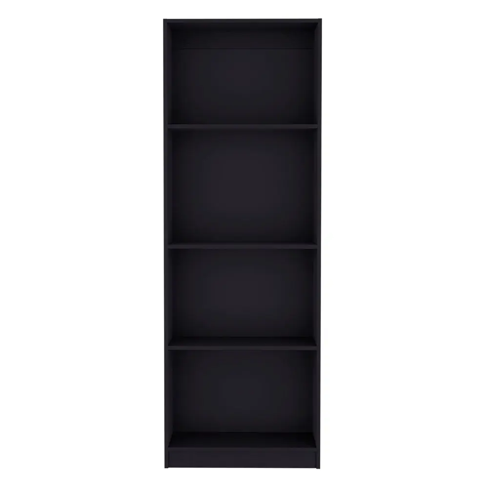 Bookcase Benzoni Black Particle Board Engineered Timber Stationery Shelf treevol furniture
