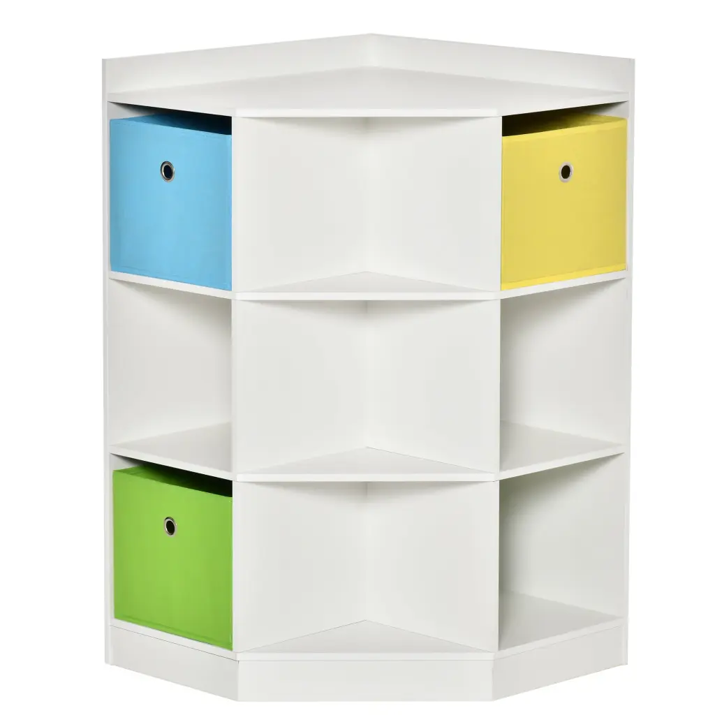 Kids Corner Cabinet Cubby Toy Storage Arranger Bookshelf Unit aosom business