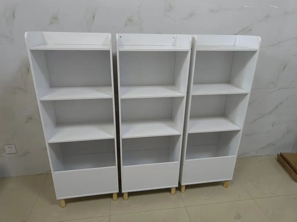 Kids 4 Tier Bookcase Toy Storage - Children's Book Display Shelf moonriver