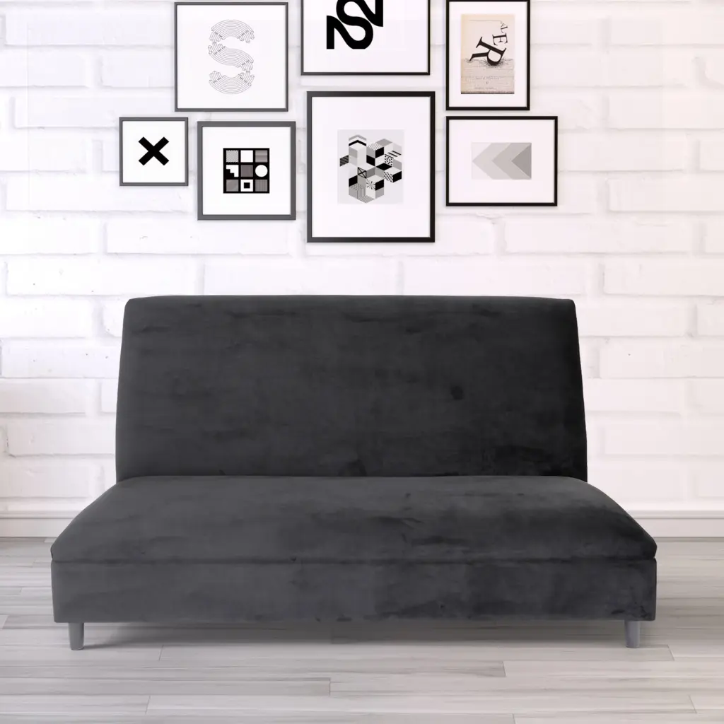 Black Velvet Seating Booth Armless Restaurant Booth Living Room american-made seating
