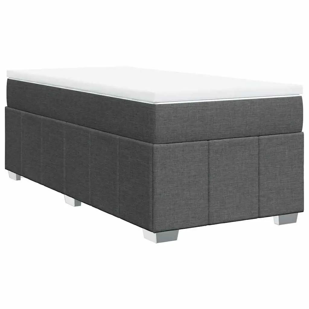 Dark Gray Twin XL Box Spring Bed Mattress - Fabric Upholstered