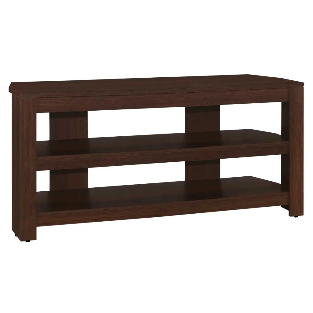 HomeRoots Cherry Particle Board Laminate TV Stand 15.5x42x19.75