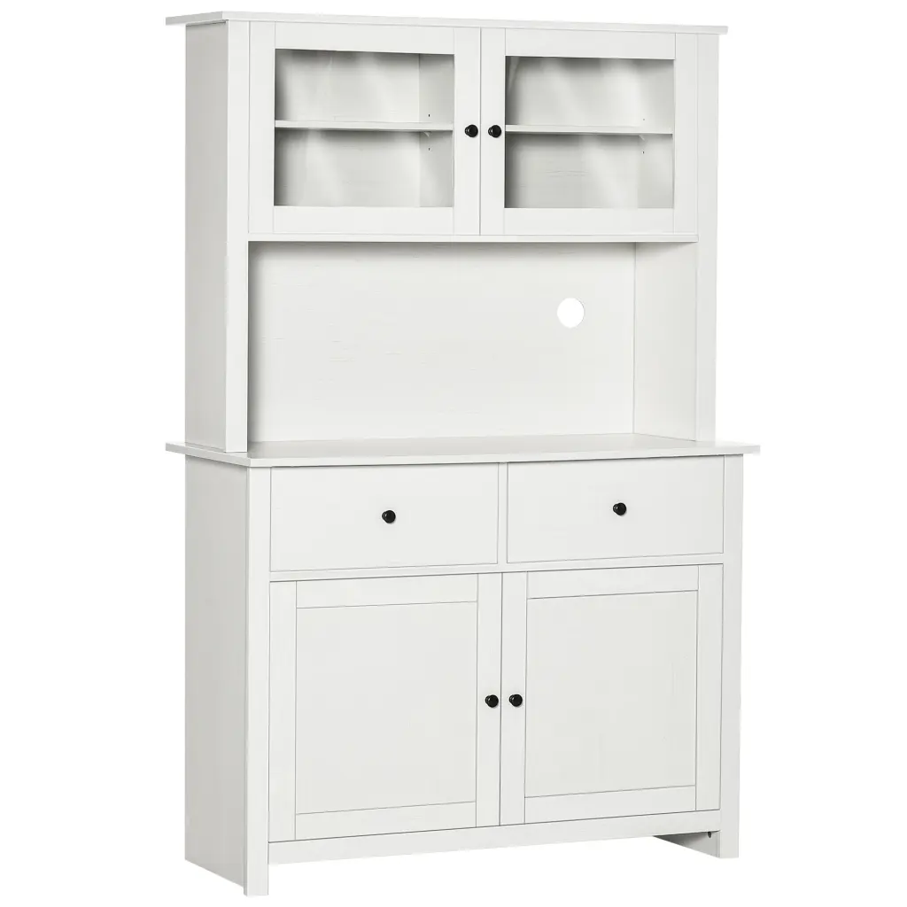 Homcom 63.5 Inch Kitchen Buffet Hutch Pantry Storage Cabinet 4 Shelves aosom business