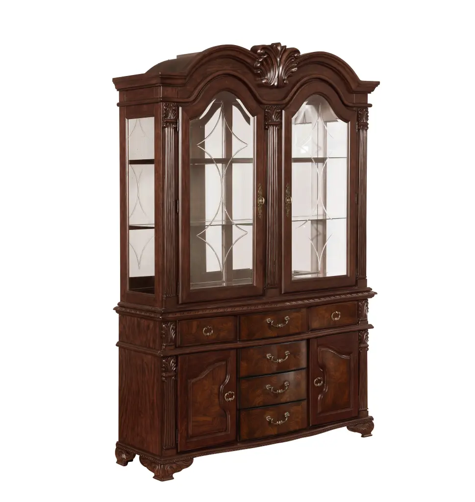 Neo Renaissance Buffet Dark Brown Wood Sideboard Dining Room Storage Cabinet crown mark inc
