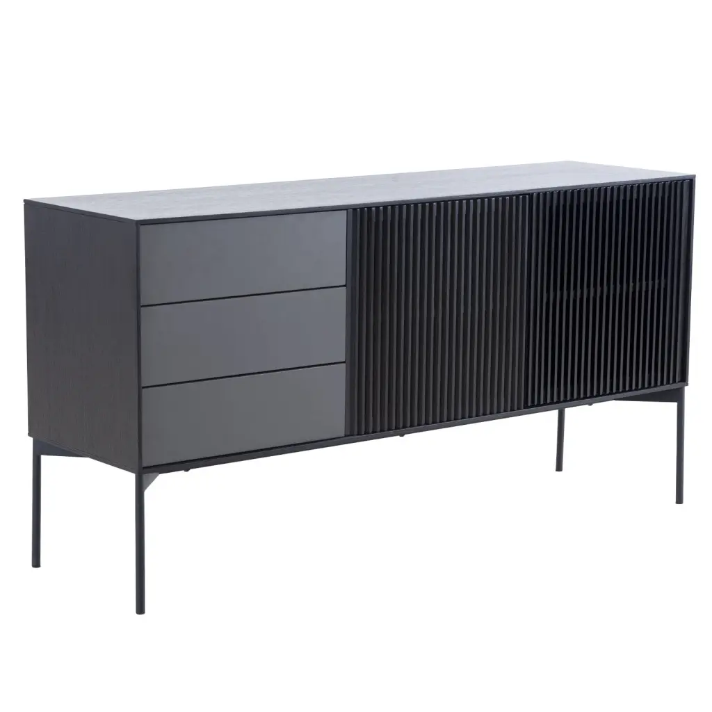 62.4 Inch Mid Century Sideboard Cabinet Buffet Table Kitchen Storage justone interior