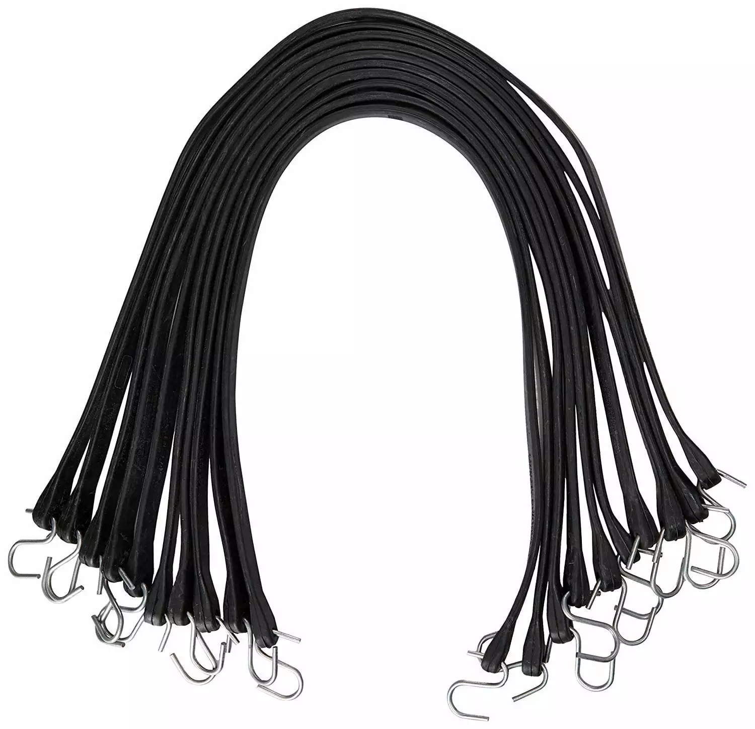 41 Inch Natural Rubber Bungee Cords Hooks Heavy Duty Stretchable Tie Down Straps