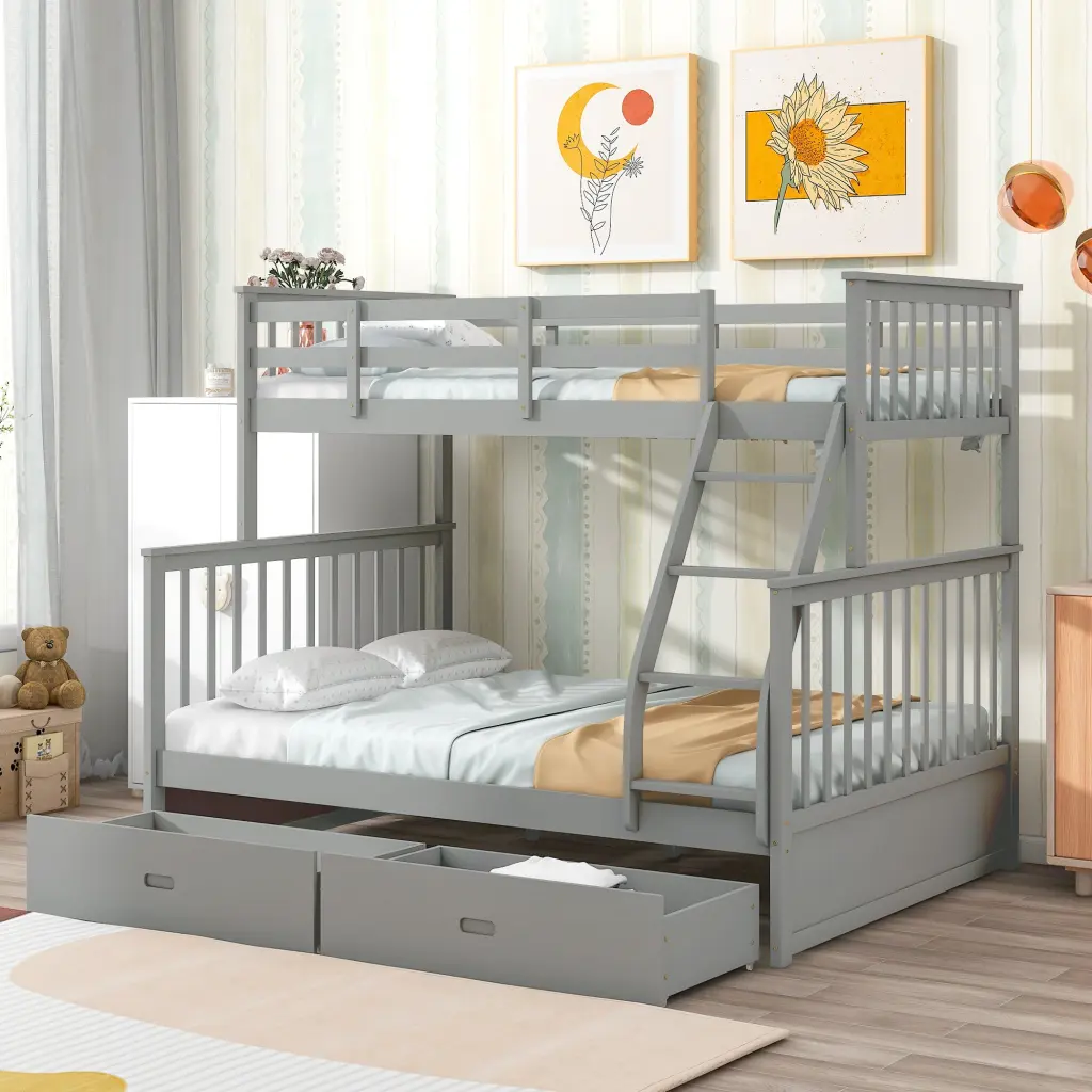 Twin Over Full Bunk Bed Storage Drawers Timberen Bunk Bed Ladder civilfurniture