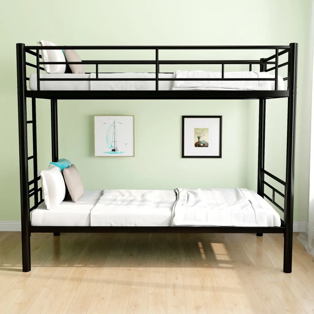 Bunk Bed Twin Over Twin Ladder and High Guardrail Safe Kids rnb