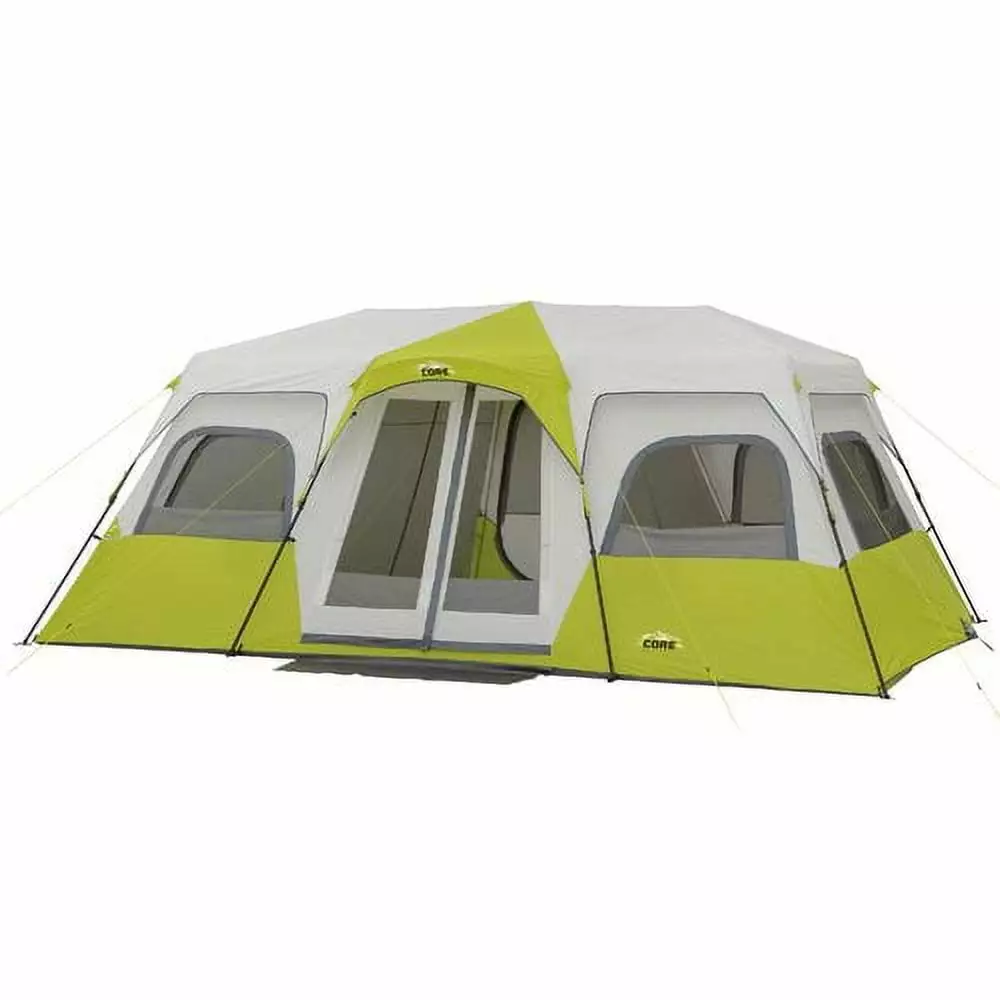 Core Equipment Instant Cabin 12 Person Tent Family Camping and Outdoor Adventures