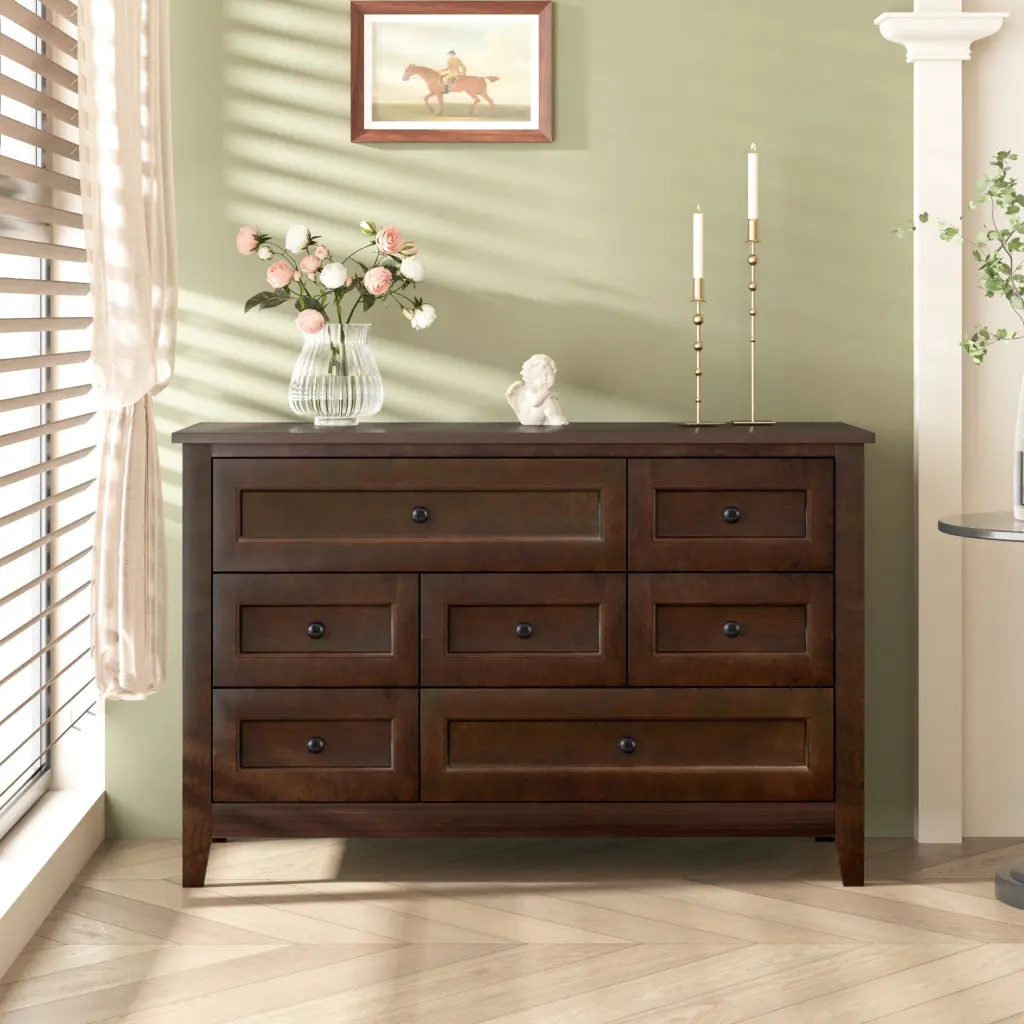Solid Wood Spray Painted Drawer Gown Bar Buffet Tableware Cabinet jxy furniture
