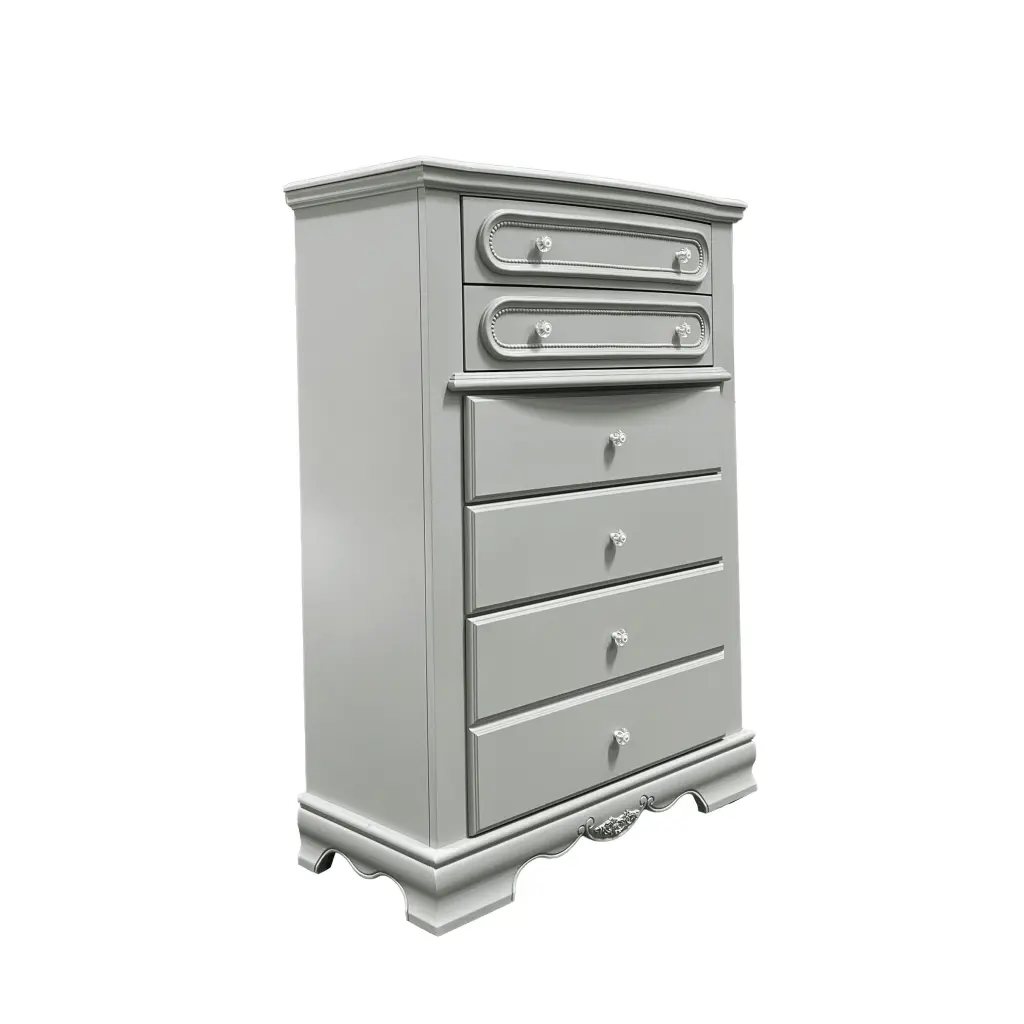 Flora Chest Gray Finish Gray Timber Storage Cabinet Home acme onsite store