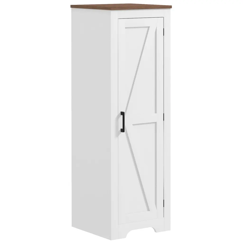 Homcom Farmhouse Storage Cabinet Customizable Shelf, Single Barn Door Design aosom business