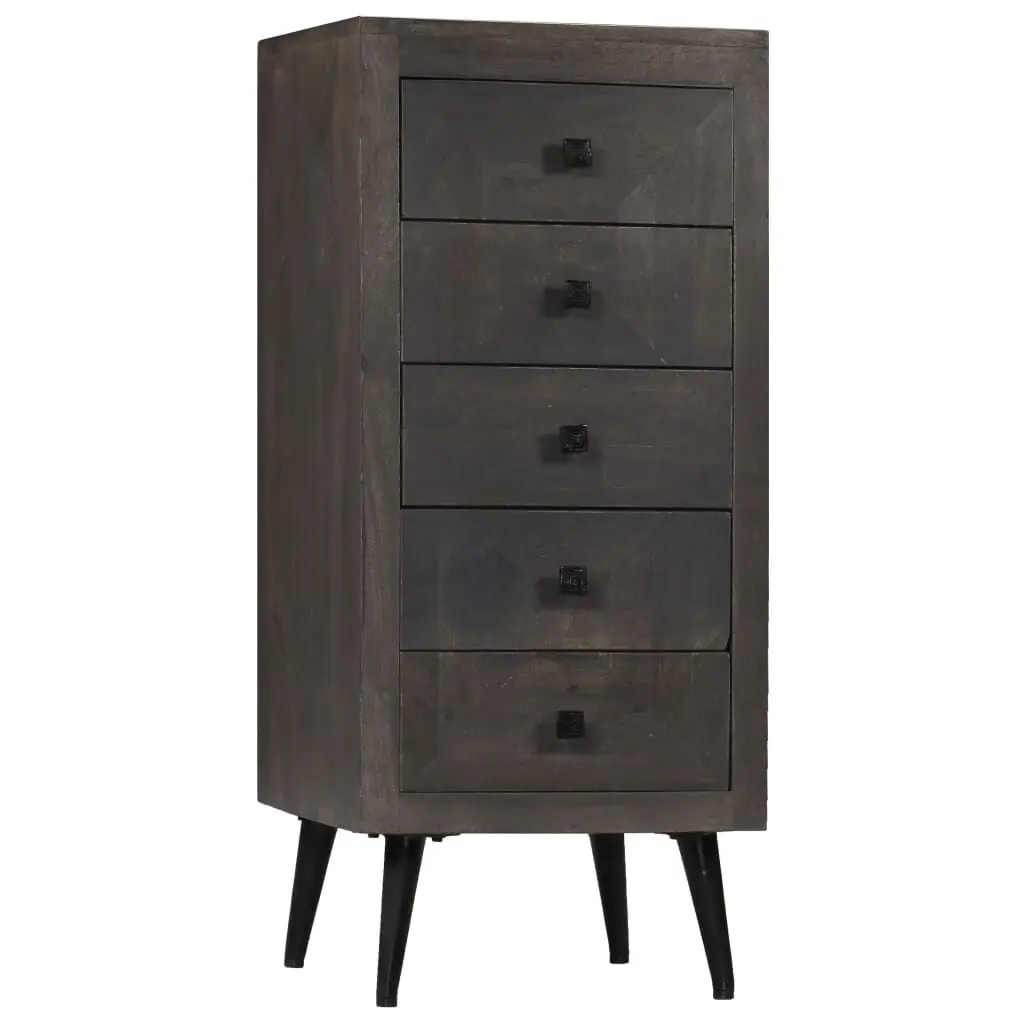 Sideboard Solid Mango Wood 15.7x15.7x35.8 Inches Compact Storage Cabinet