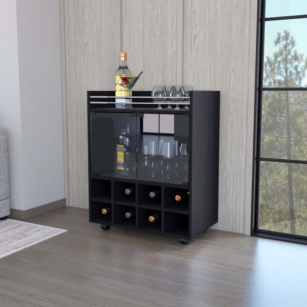32 Inch Black Bar Coffee Shopping Basket Kitchen Living Room Storage Cabinet rta mubles colombia