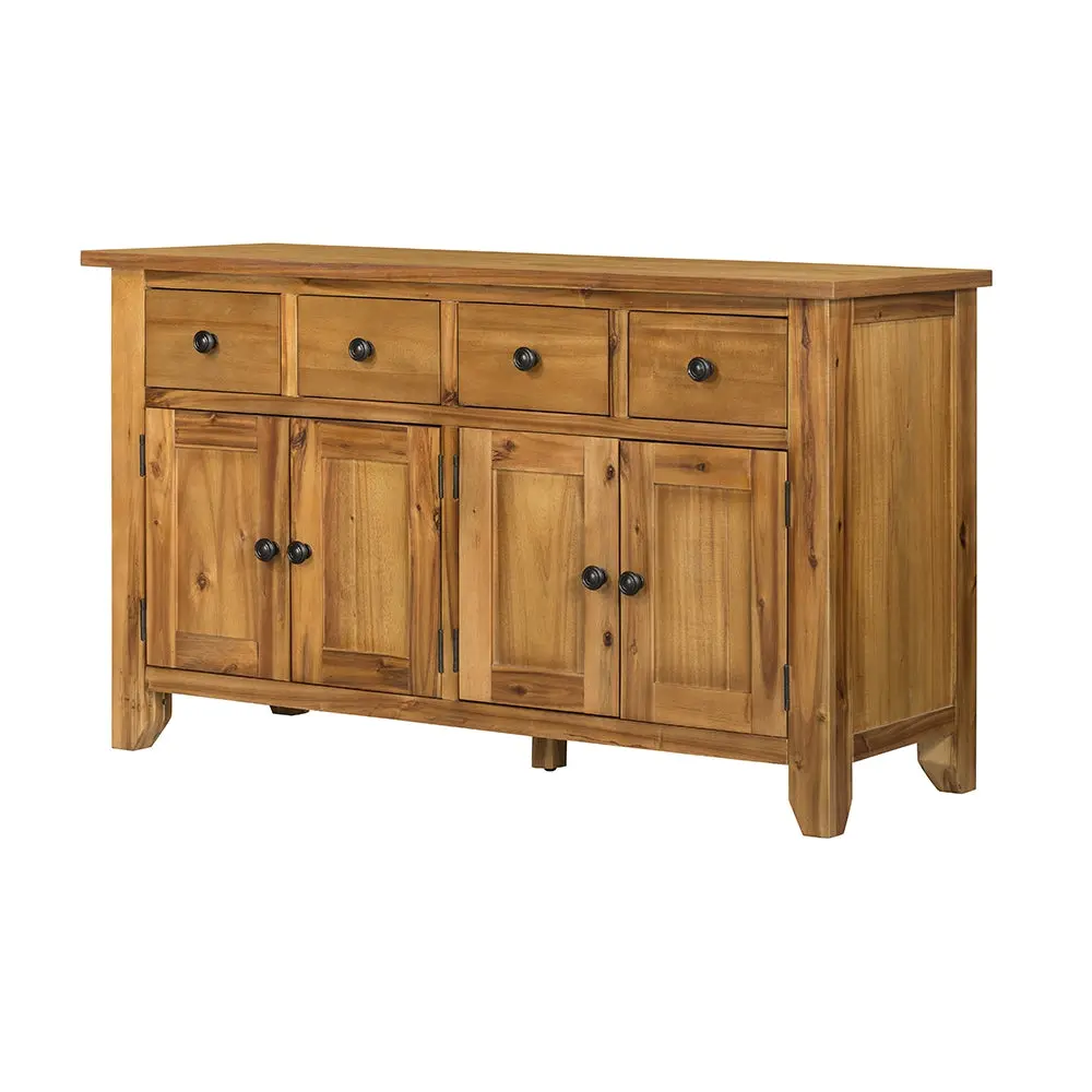 55x19x31.5 Inch Brown Cabinet Natural Wood Casual Living Room Storage w2078