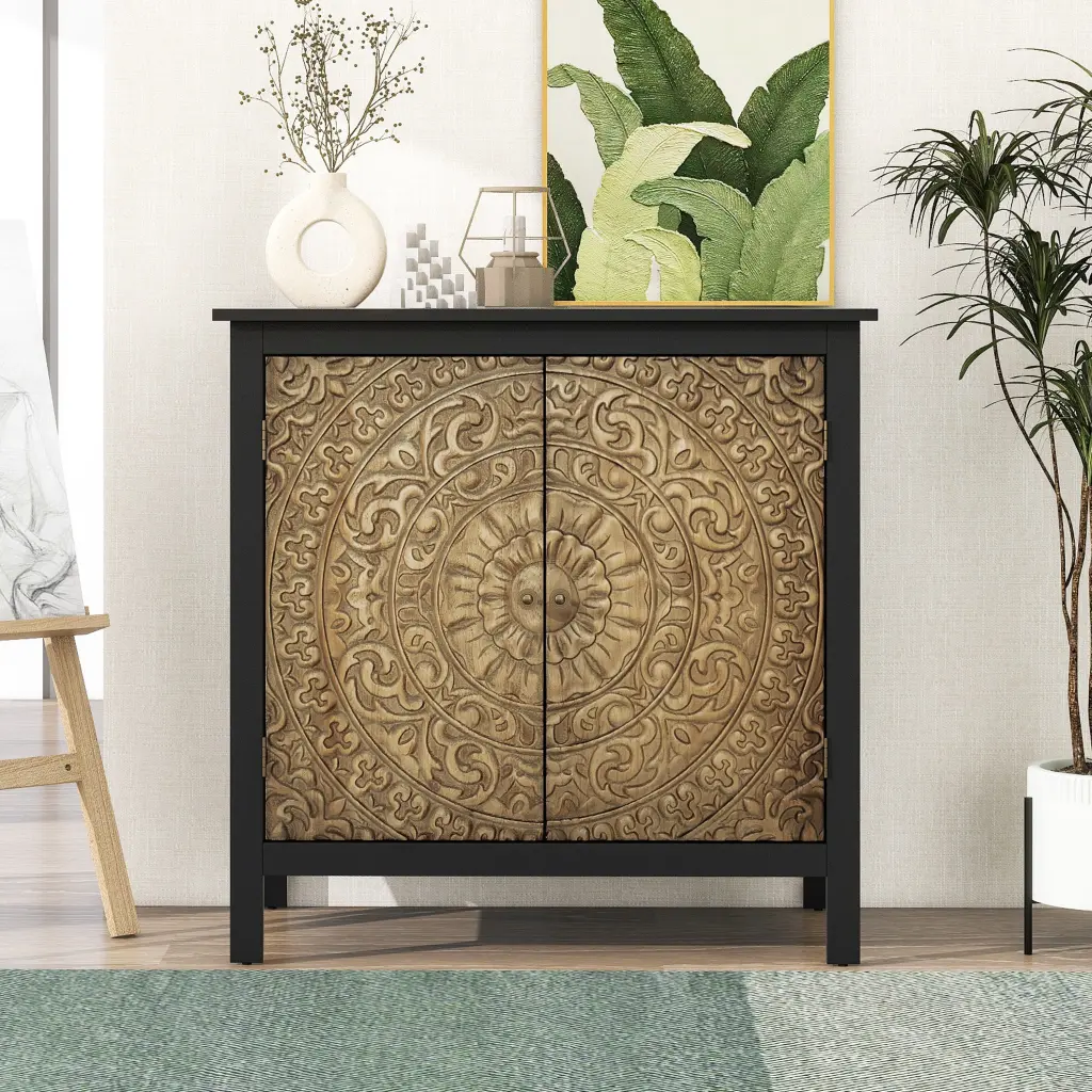 2 Door Cabinet American Furniture Suitable Bedroom Living Room Modern Storage Cabinet rnb