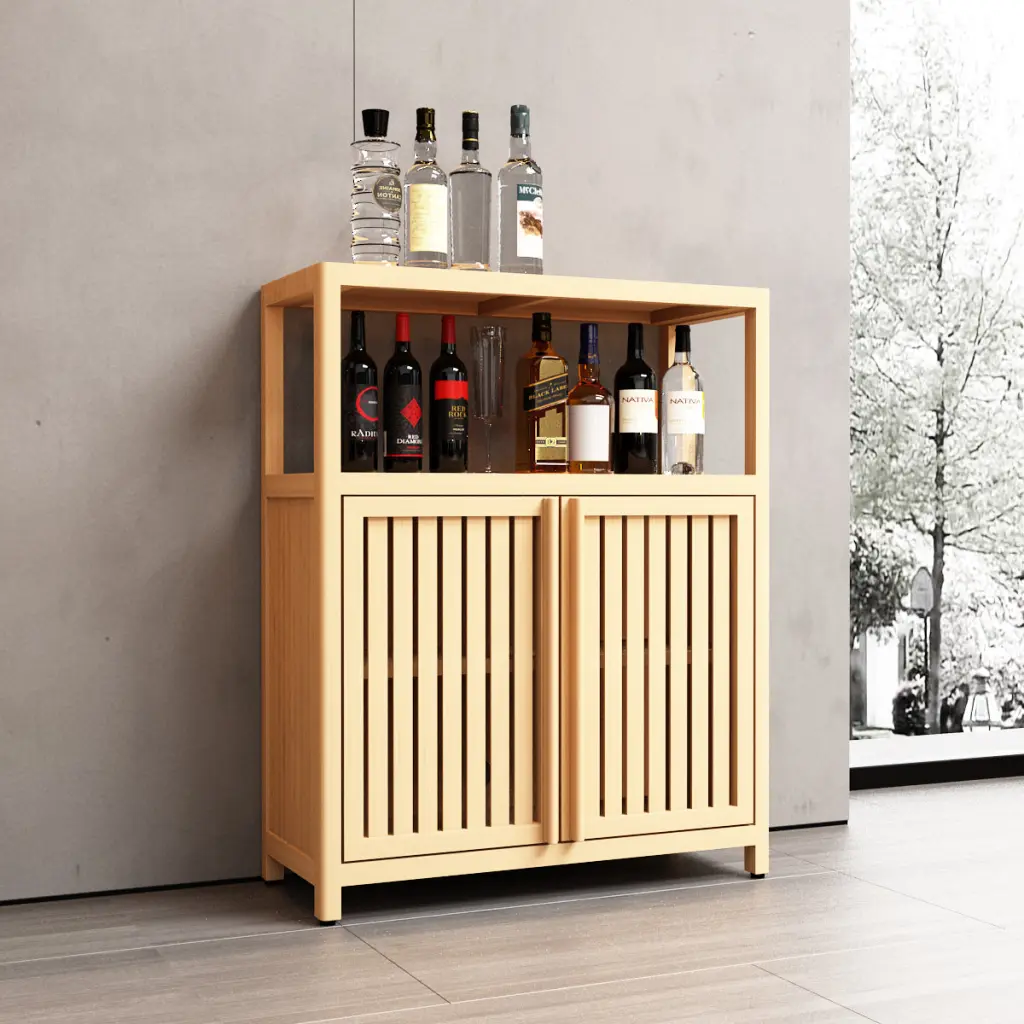 Large Bamboo Storage Cabinet Home Decor Bathroom Living Room rnb