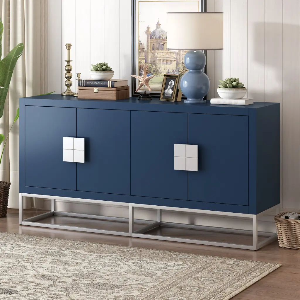 Light Premium Crafted Cabinet Unique Legs and Customizable Storage u_style