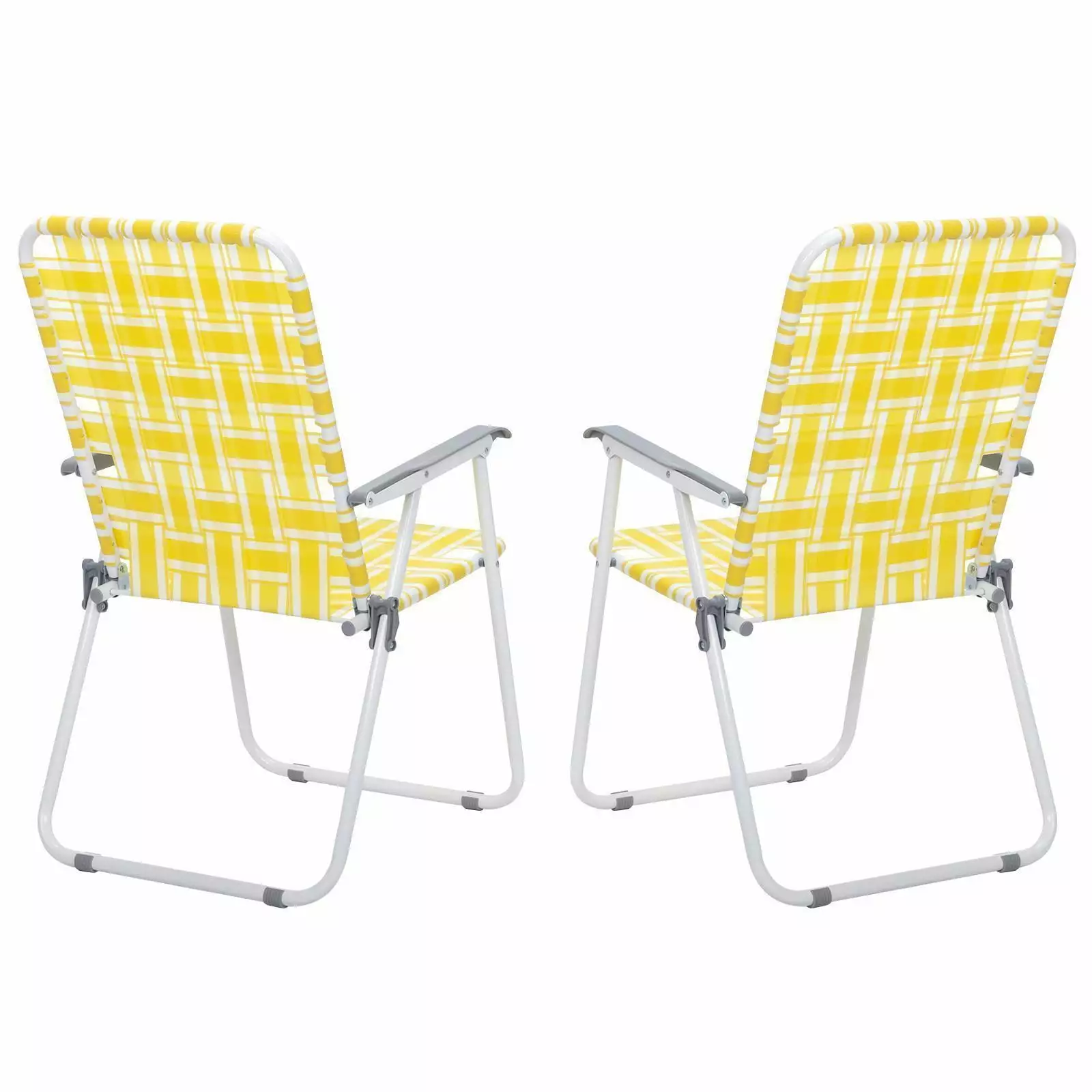 2 Pack Folding Web Chair Portable Beach Lawn Patio Chair Outdoor Use