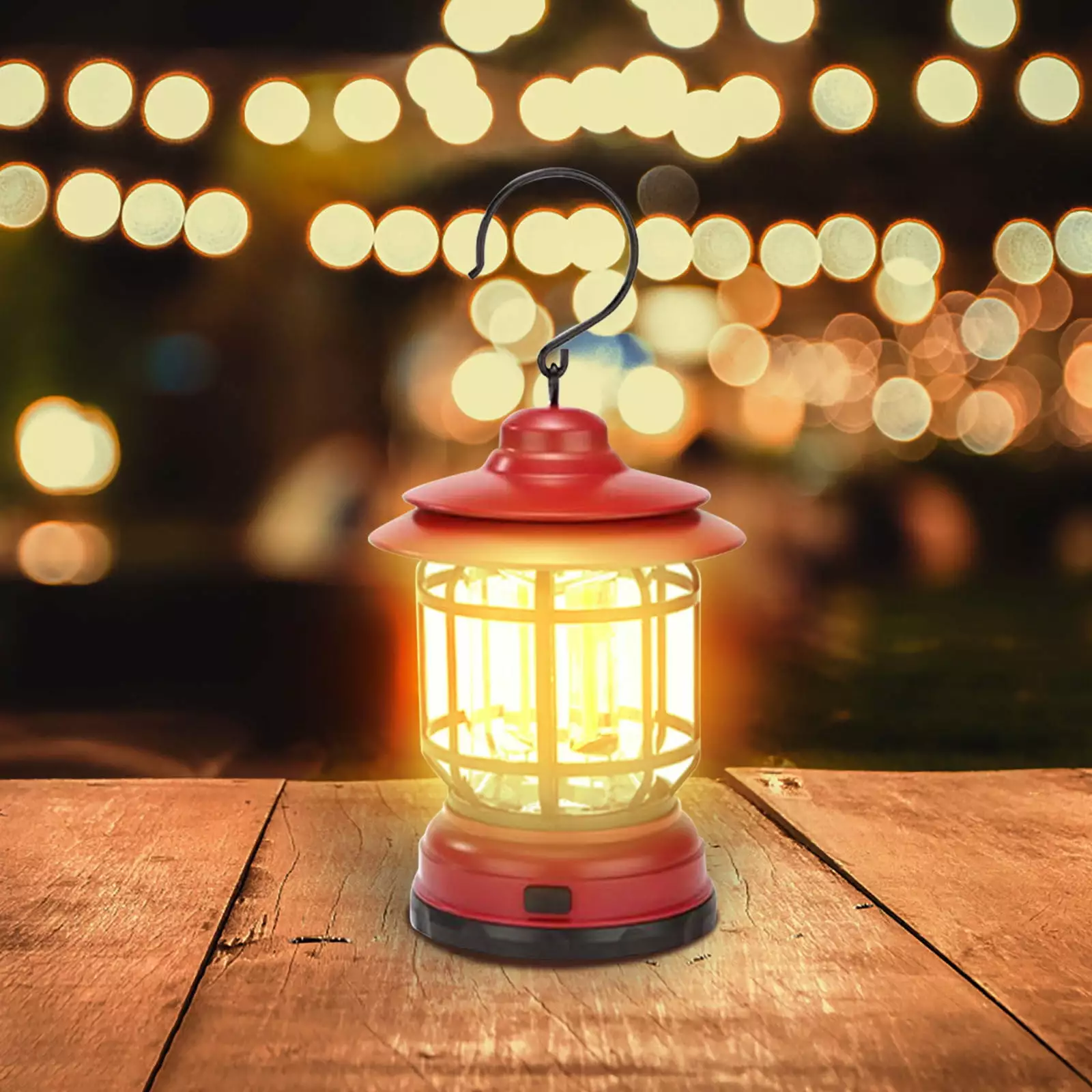 XOAIHY Retro-Style Portable Camping Tent Light Dimming Feature and Hanging Option