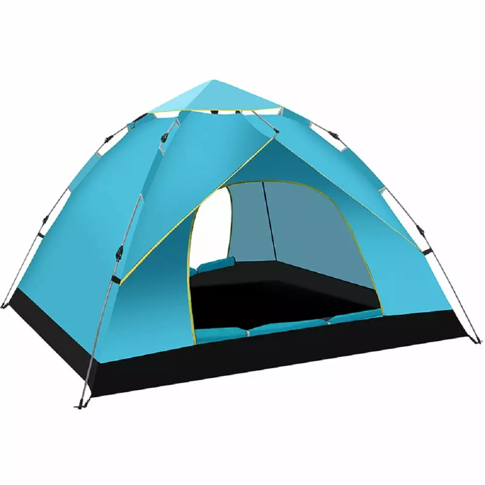 Aedavey 3 Person Automatic Pop Up Camping Tent Waterproof Windproof Portable 7' x 7' x 53 Lake Blue