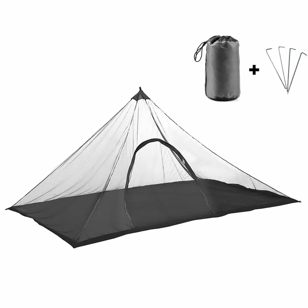 Mesh Camping Tent Carry Bag Water Resistant Outdoor Bug Net Camping Hiking Black