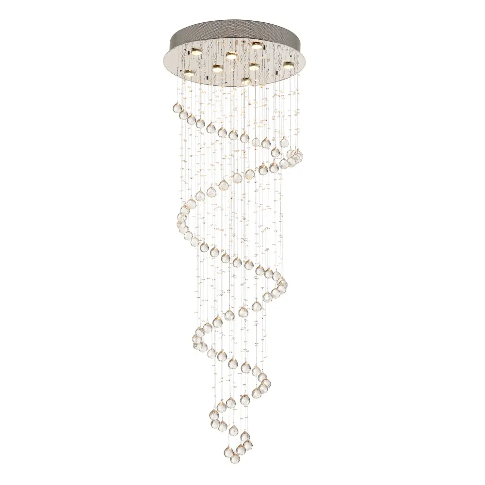Maxax 8 - Light Exceptional / Statement Tiered Raindrop Crystal Chandelier #MX16558