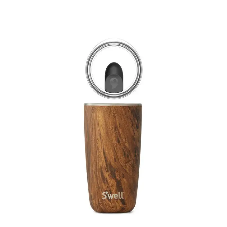 Stainless Chromed Teakwood 18oz Tumbler Lid