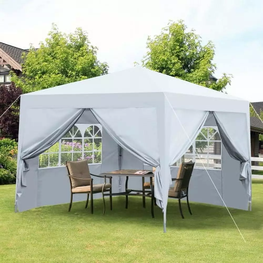10x10 Foot Outdoor Party Tent Detachable Side Walls Garden and Backyard