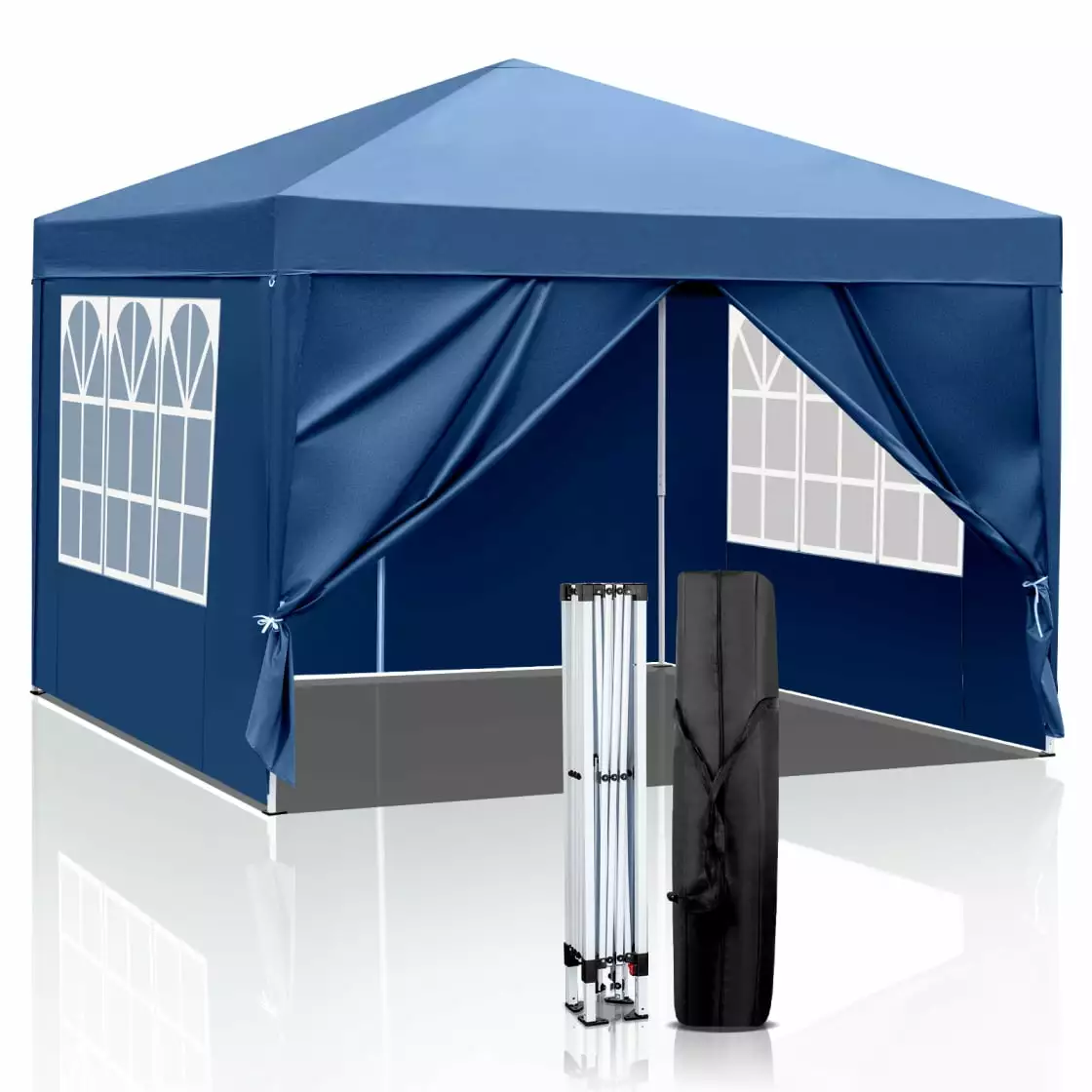 10x10Ft Outdoor Canopy Waterproof Right-Angle Folding Tent Removable Walls Adjustable Height