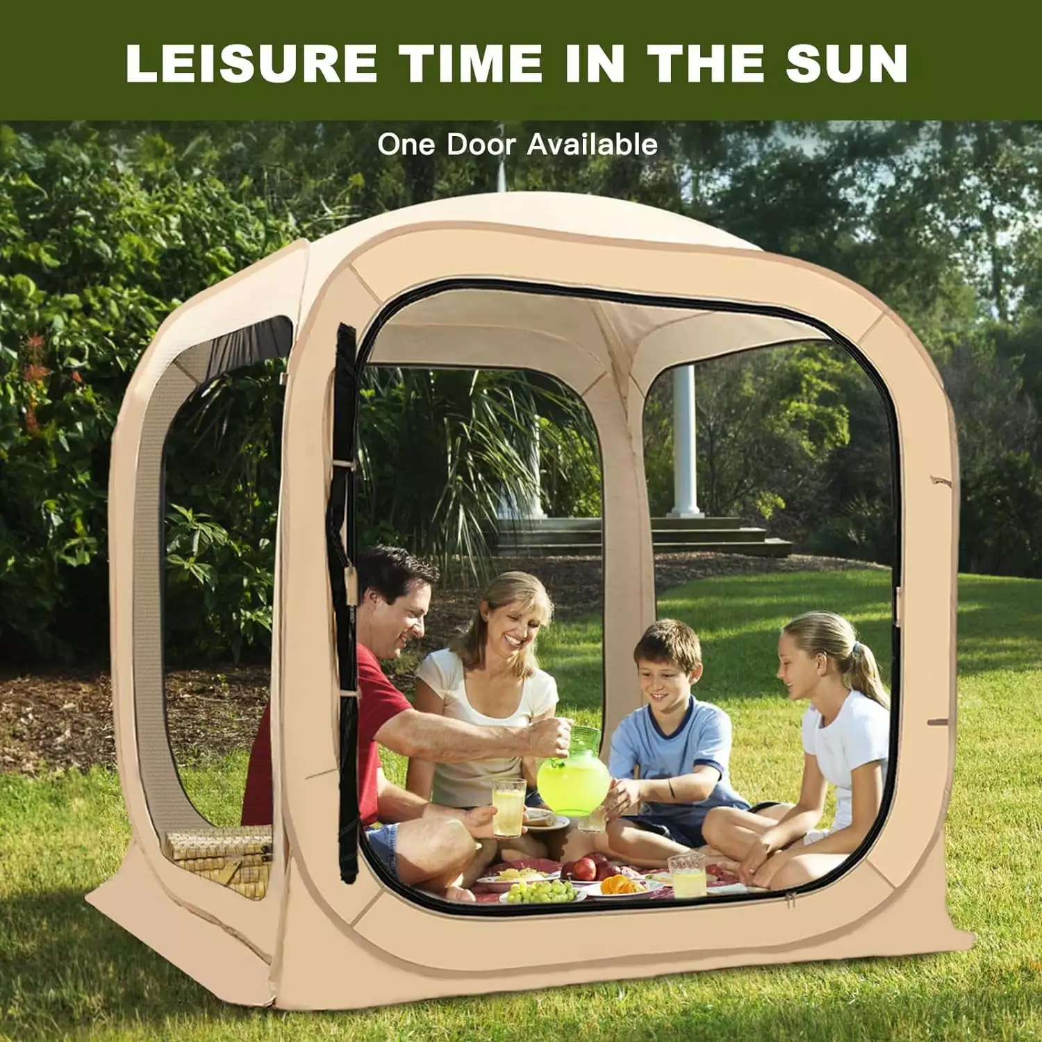 Portable Sports Tent Pop Up 71 Large Screen House Instant Weatherproof Canopy Camping 51