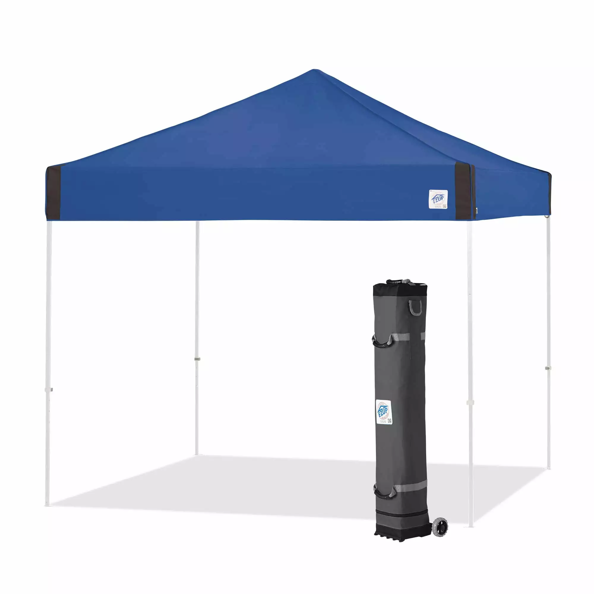 E-Z Up Pyramid Instant Shelter Outdoor Canopy Straight Leg 10x10 Royal Blue